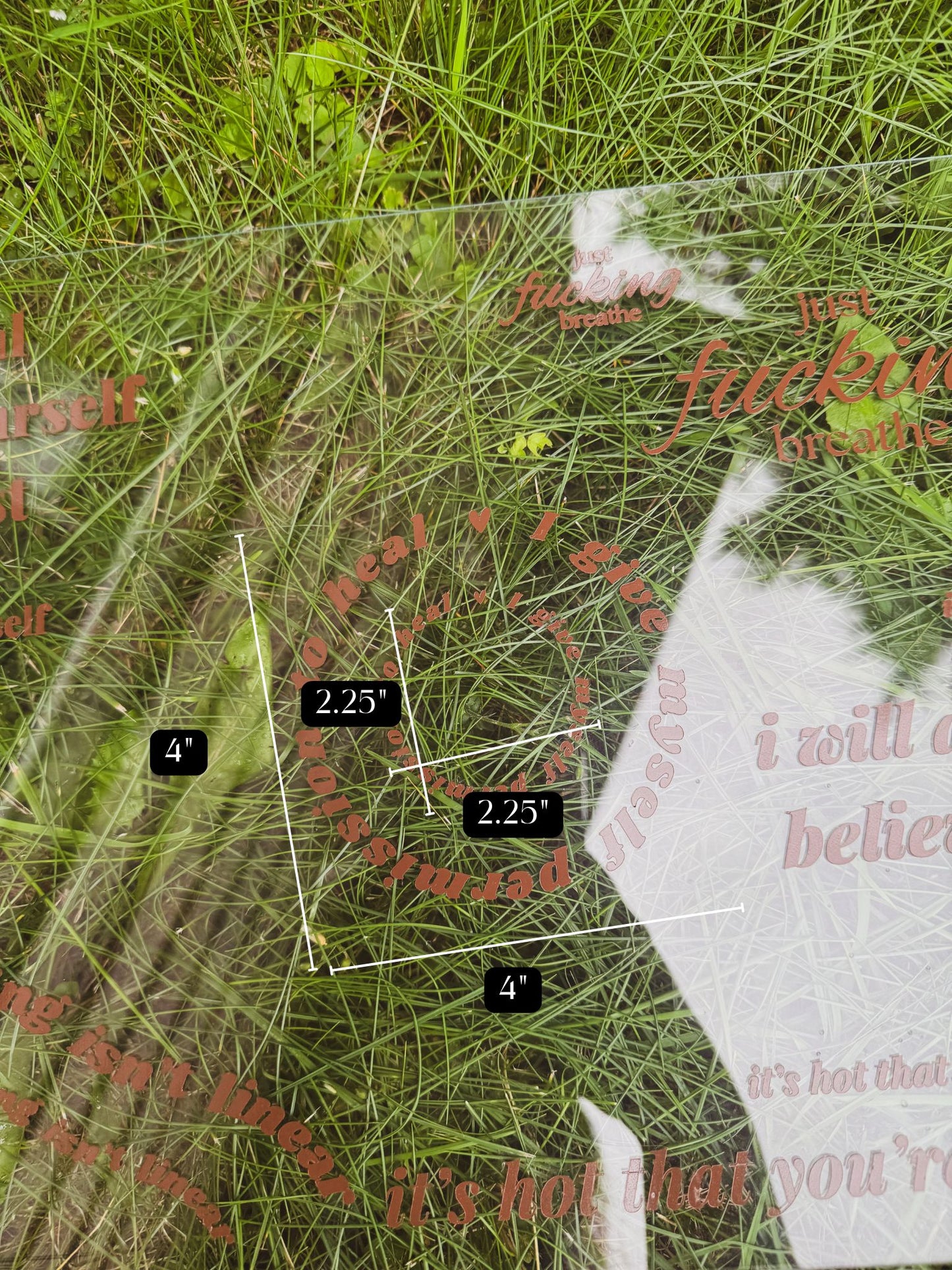 i give myself permission to heal - mirror decal