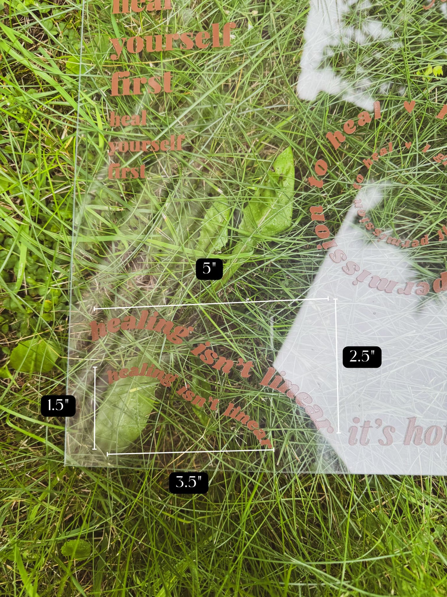 healing isn't linear - mirror decal