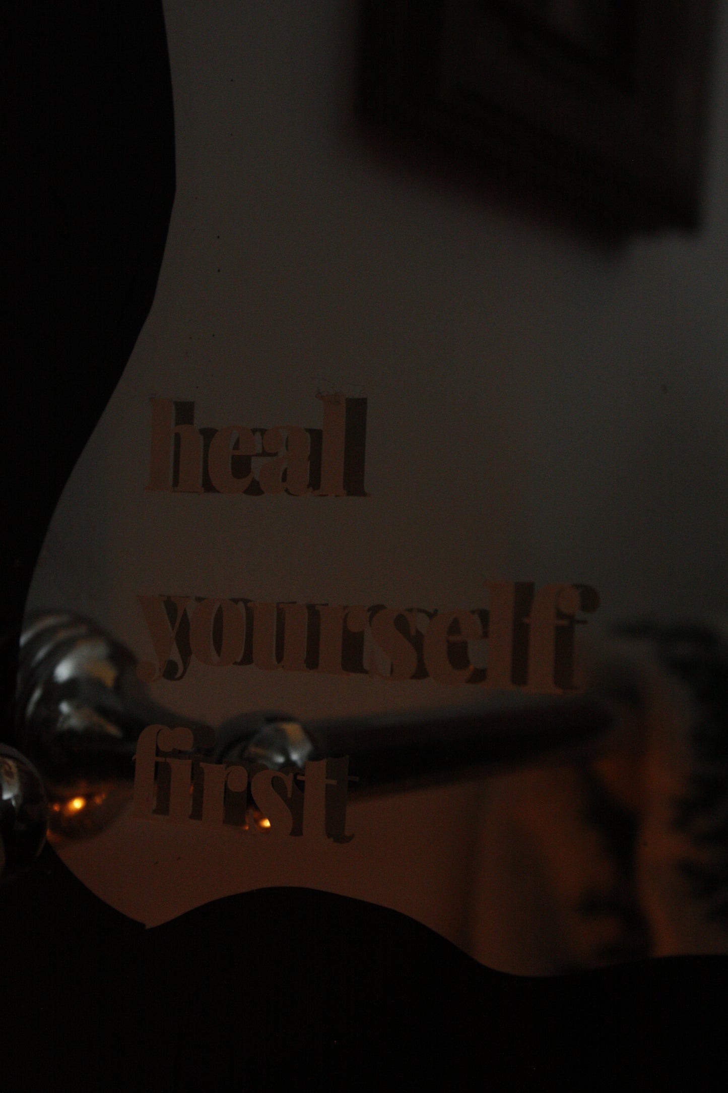 heal yourself first - mirror decal