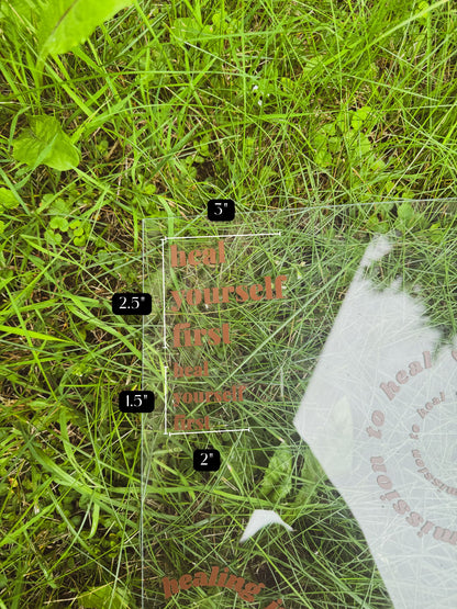 heal yourself first - mirror decal