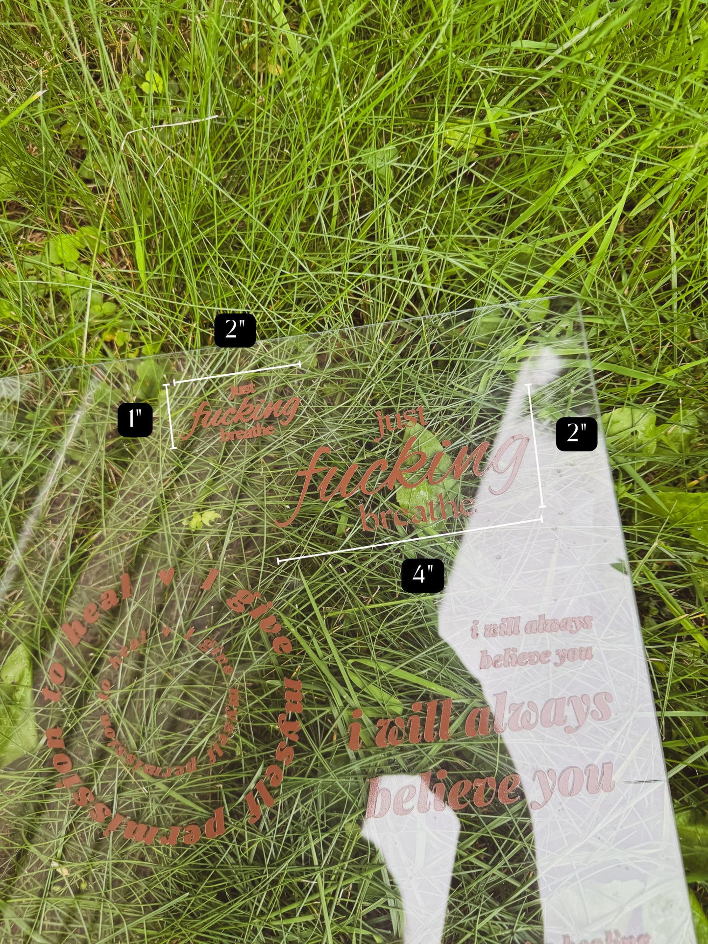 just f**king breathe - mirror decal