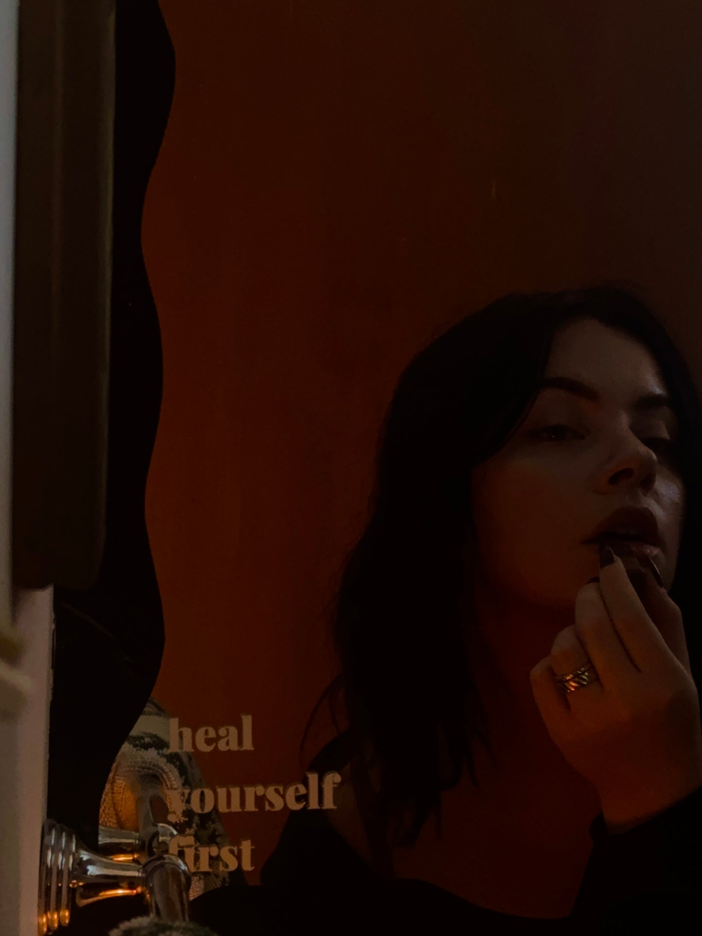 heal yourself first - mirror decal