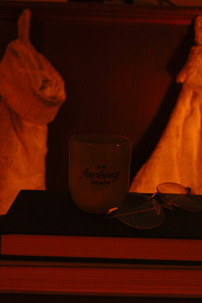 just f**king breathe - mirror decal