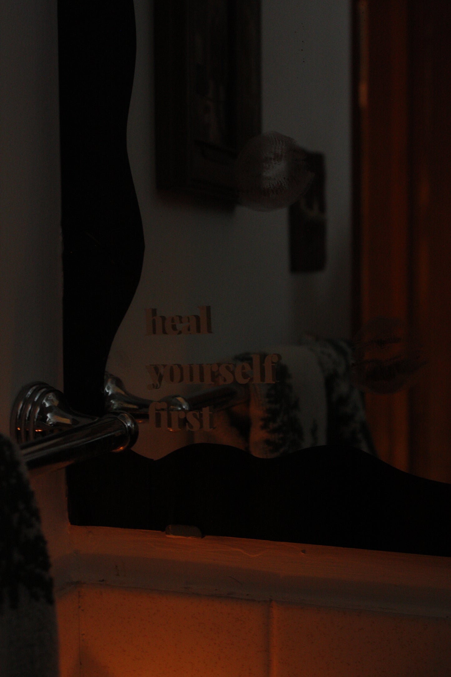 heal yourself first - mirror decal