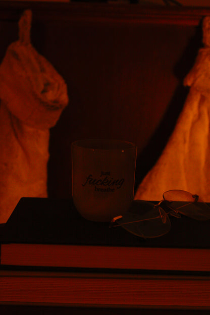 just f**king breathe - mirror decal