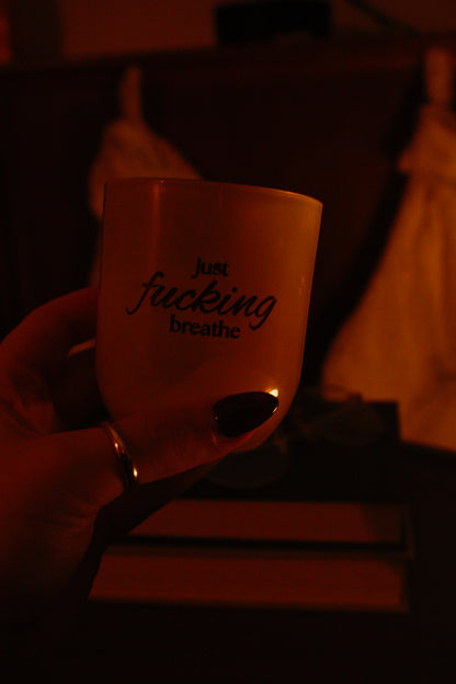 just f**king breathe - mirror decal