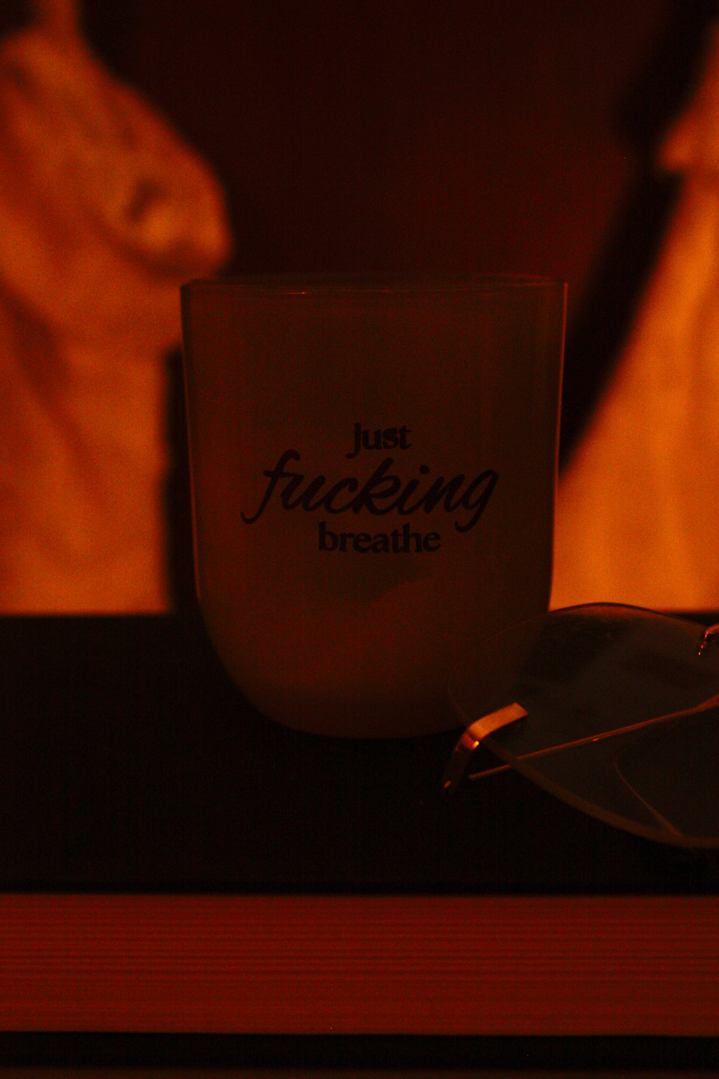 just f**king breathe - mirror decal