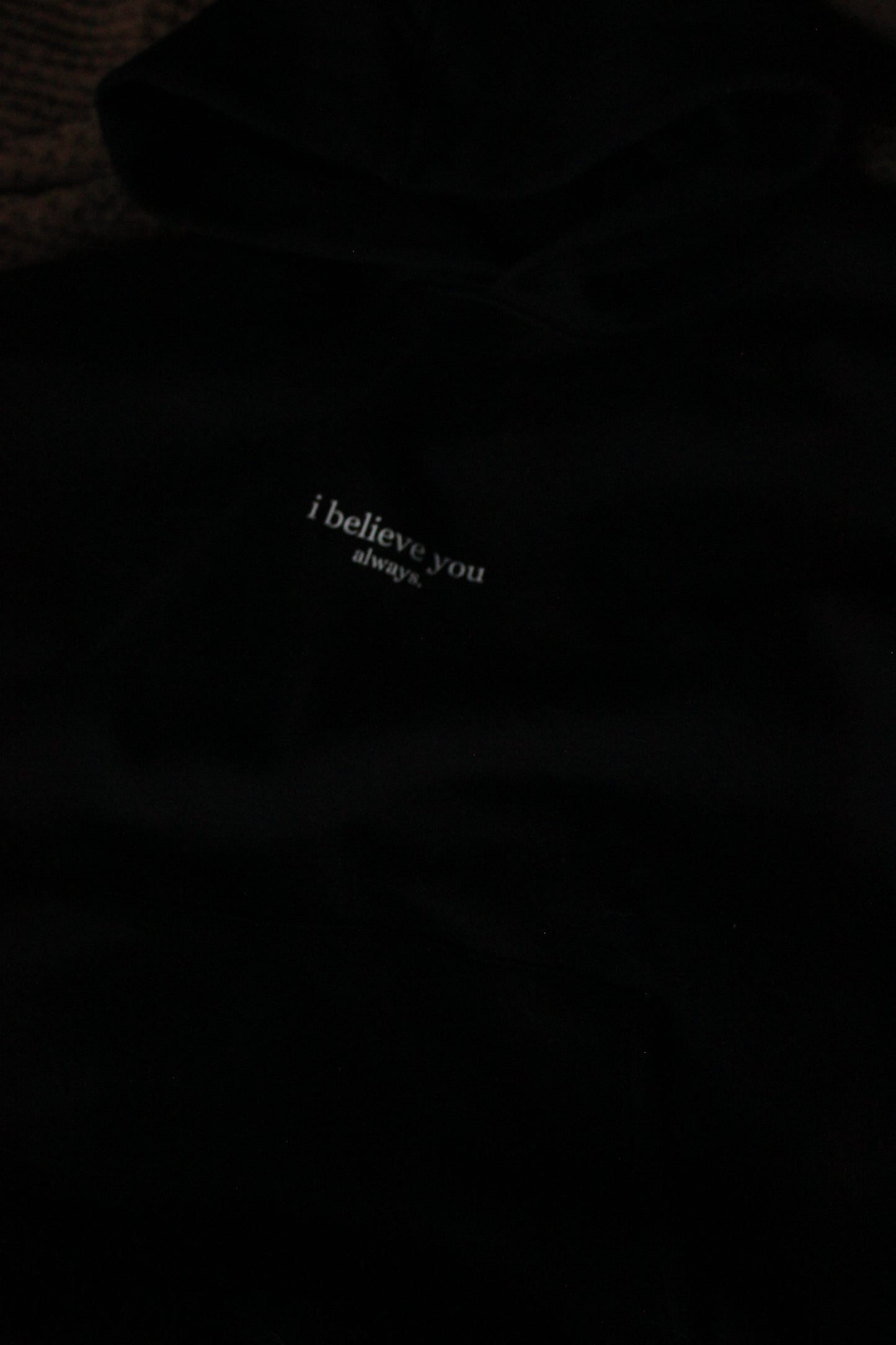 'i believe you always' crew - black