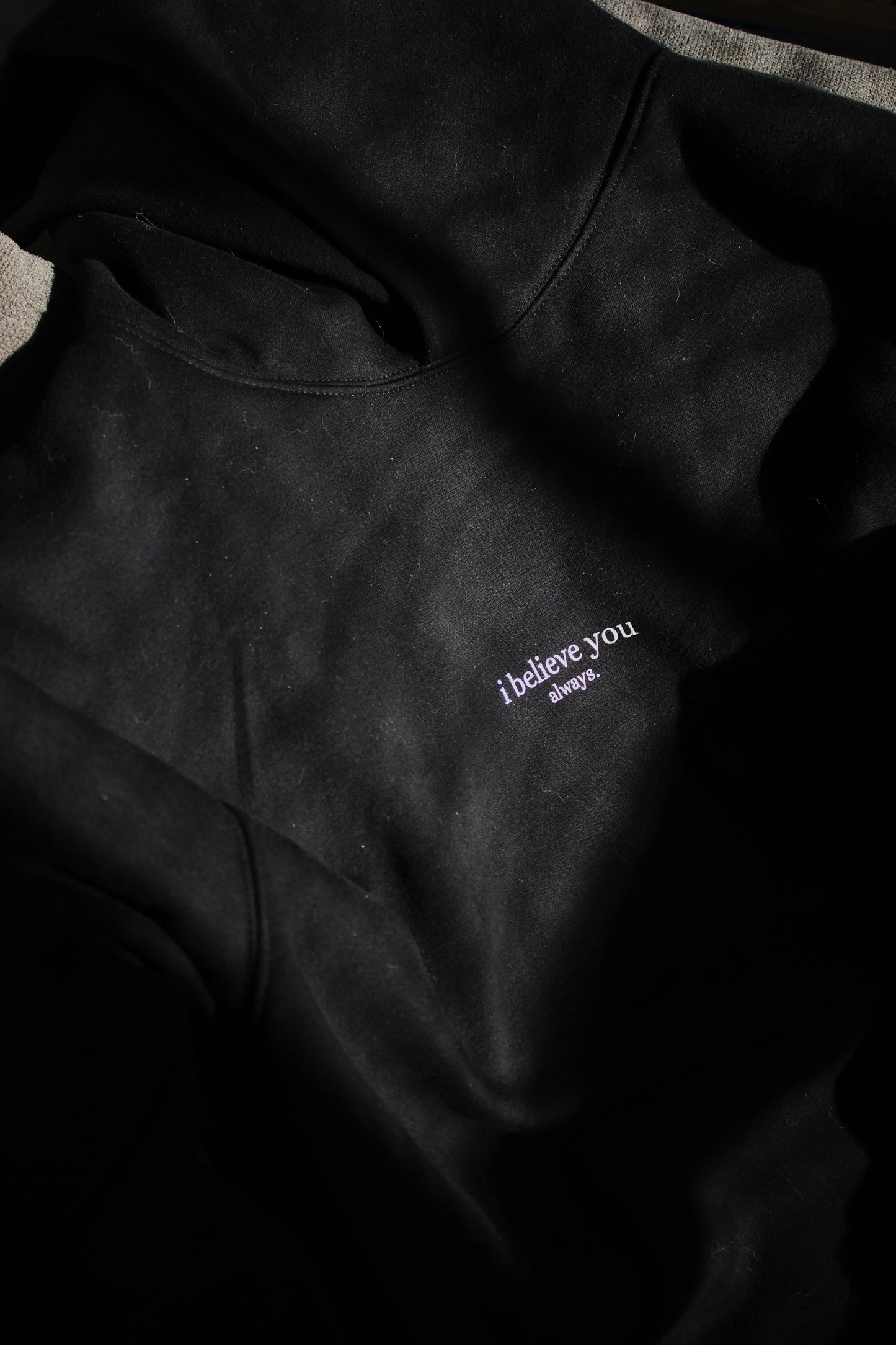 'i believe you always' hoodie - black