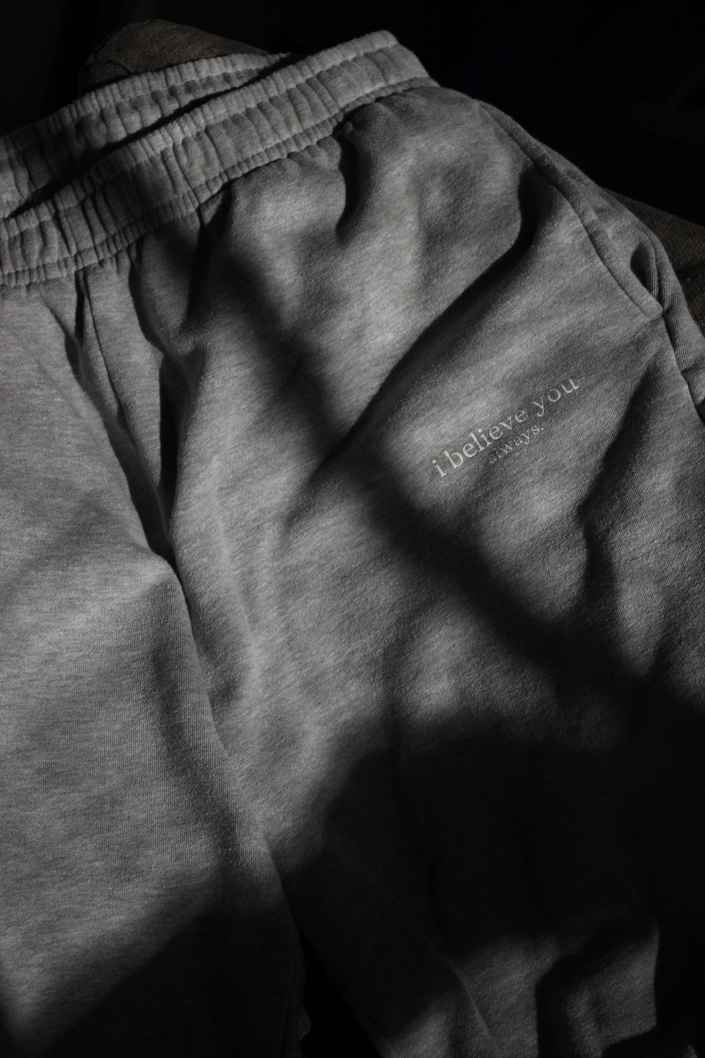 'i believe you always' sweats - grey