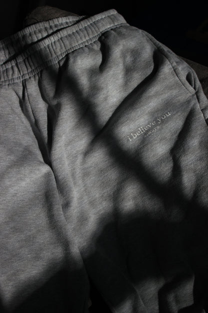 'i believe you always' sweats - grey