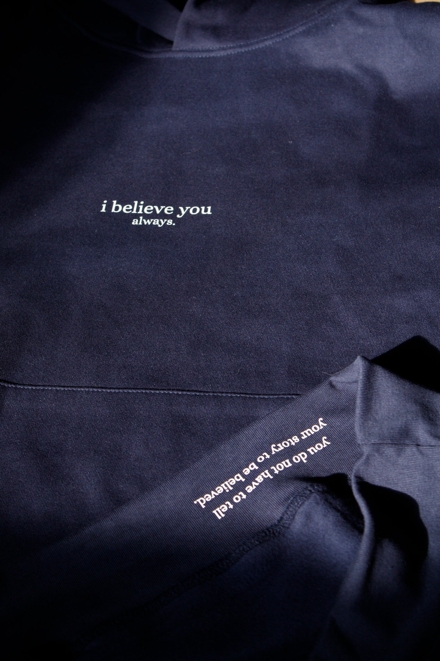 'i believe you always' crew - navy