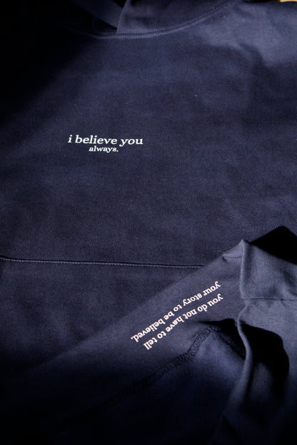 'i believe you always' crew - navy