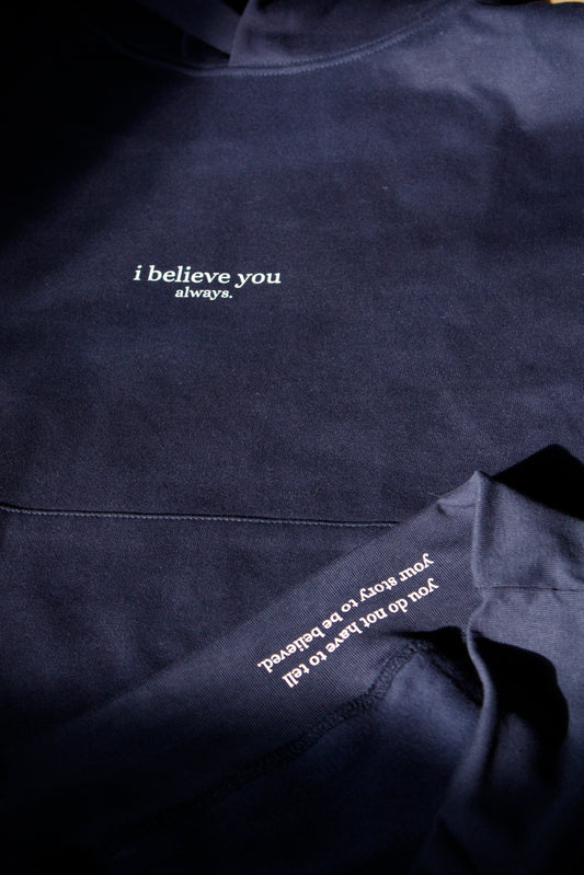 'i believe you always' crew - navy